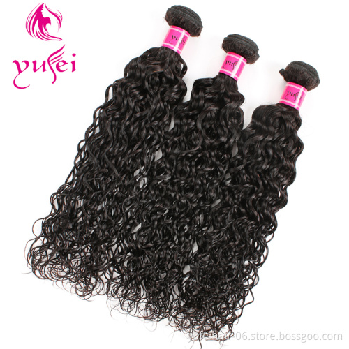 Unprocessed Grade 10A natural water Wave peruvian Human Hair bundles large stock curl Extension